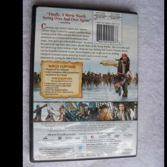 Pirates of the Caribbean Dead Man's Chest Johnny Depp DVD Movie Bundle for $3 - Picture 2 of 8